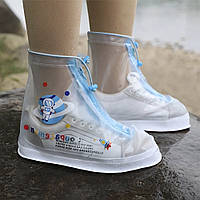 Чохли Бахили для захисту взуття від дощу з принтом Астронавт дитячі S (Insole 20 cm)