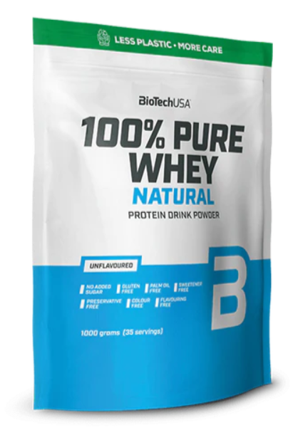 Протеїн 100% Pure Whey BioTech 1 кг Без смакових добавок, фото 1