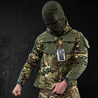 Тактическая флисовая куртка MTK Сombo multicam флисска со вставками Softshell мультикам для армии prp