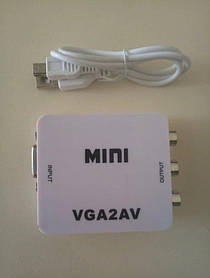 Перехідник відео конвертер з VGA в RCA
