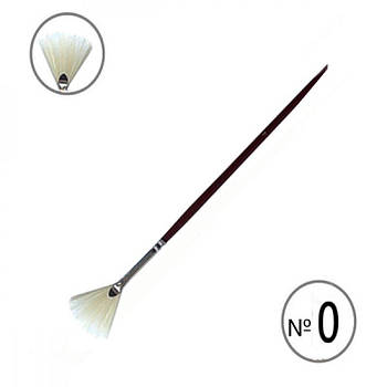 Пензель мальовничий (щетина) "KOLOS" 6007 віяловий № 0 105472 G-Rich