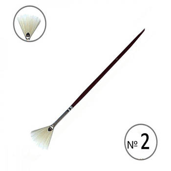 Пензель мальовничий (щетина) "KOLOS" 6007 віяловий № 2 105473 G-Rich