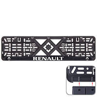 Автомобильная рамка под номер с рельефной надписью RENAULT Vitol PH-RN