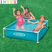Детский каркасный квадратный бассейн 57173 Intex 122х122х30 см, объем 337 литров