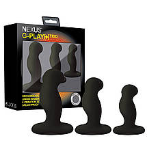 Набір вібраторів унісекс Nexus G-Play Trio Plus S/M/L, чорний, фото 2