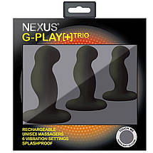 Набір вібраторів унісекс Nexus G-Play Trio Plus S/M/L, чорний, фото 3