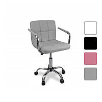 Барний стілець Hoker Just Sit ASTANA PLUS з регулюванням сидіння по висоті на колесах W_1171 Сірий