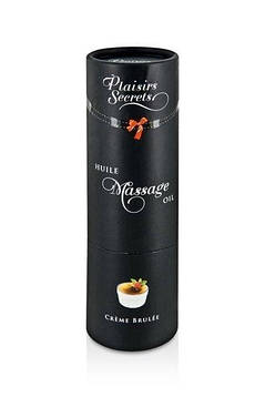 Масажне масло Plaisirs Secrets Creme Brulee (59 мл) з афродизіаками їстівне, подарункова упаковка, фото 3