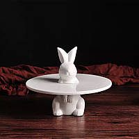 Подставка "Любознательный кролик", белая, 25 см Ku