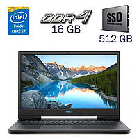 Ігровий ноутбук Б-клас Dell G7 7790/ 17.3" 1920x1080/ i7-9750H/ 16GB RAM/ 512GB SSD+512GB SSD/ GTX 1660 Ti 6GB