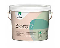 Інтер'єрна миюча фарба для стін матова TEKNOS Biora 7 (Біла), 9 л