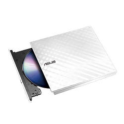 Оптичний привід зовнішній DVD+/-RW ASUS SDRW-08D2S-ULITE/WHITE/ASUS  BOX, USB 2.0, білий, SLIM (SDRW-08D2S-U