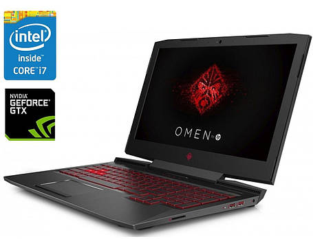 Ігровий ноутбук HP Omen 15-ce019dx/ 15.6" 1920x1080/ i7-7700HQ/ 16GB RAM/ 500GB SSD/ GTX 1050 Ti 4GB, фото 1