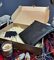Подарок на день Валентина Мужской подарочный набор мужская сумка + портмоне из натуральной кожи
