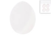 Набір (4шт) декору Яйце з флоковим напиленням, 4*5.5см, колір - білий