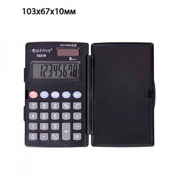 Калькулятор "Optima" O75519 8 розрядний, кишеньковий, 103 х 67 х 10 мм чорний 633025 G-Rich