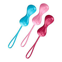 Вагінальні кульки Satisfyer Power Balls (3 пари ), діаметр 3,4 см, маса 60-76-92г, з кулькою всередині
