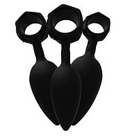 Набір анальних пробок Bathmate Anal Training Plugs, діаметр 2,5 см - 3,1см - 3,8см, фото 4