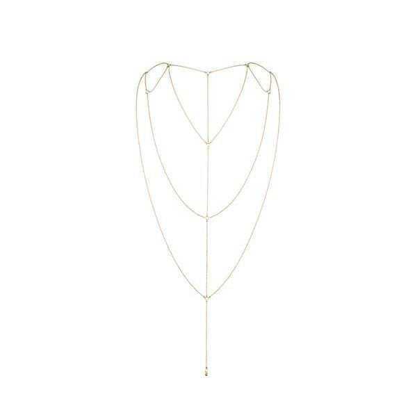 Ланцюжок для спини Bijoux Indiscrets Magnifique Back and Cleavage Chain - Gold, прикраса для тіла