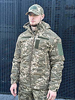 Тактическая зимняя военная куртка пиксель,Куртка зимняя всу пиксель,Зимняя армейская куртка pixel softshell