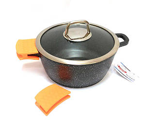 Каструля Bohmann 5 літрів із мармуровим покриттям BH-7350-26, фото 1