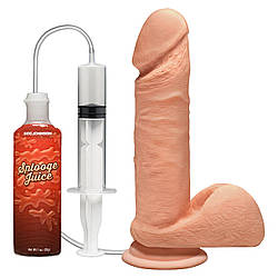 Фалоімітатор, що кінчає, Doc Johnson The D ULTRASKYN Perfect D Squirting – 7 Inch, діаметр 4,3 см
