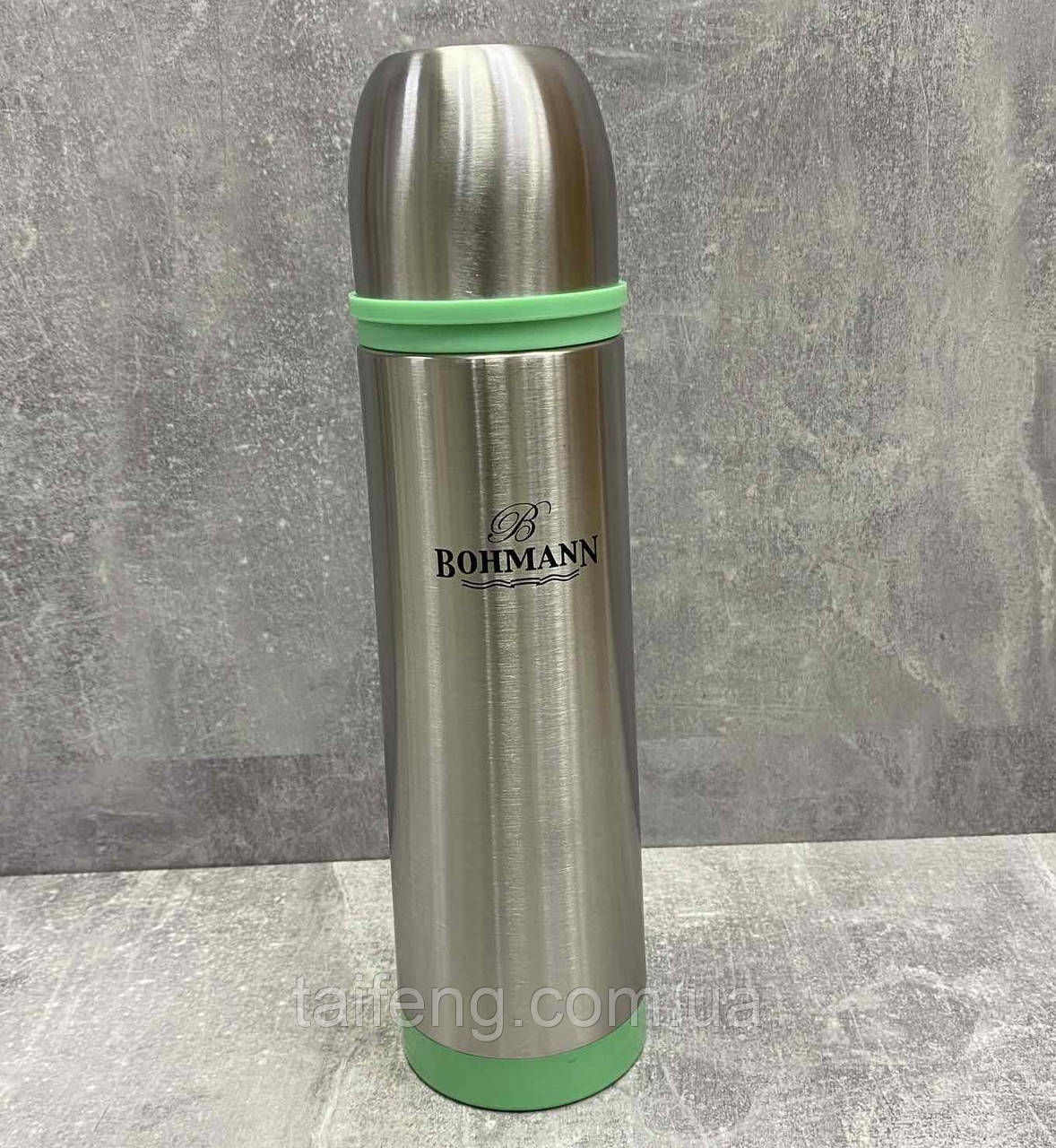 Термос питний із неіржавкої сталі 800 мл Bohmann BH-4491 сталевий/зелений