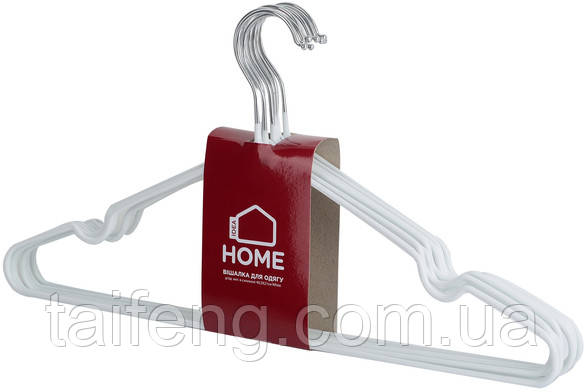 Набір вішалок для одягу Idea Home 40.5*18 см 8 шт White 6722133