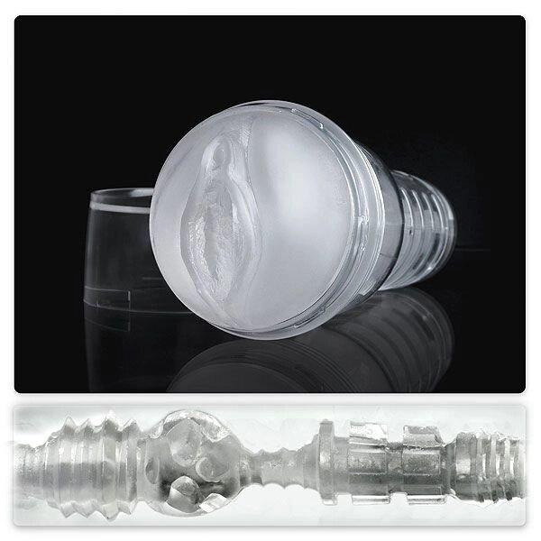 Мастурбатор-вагіна Fleshlight Ice Lady Crystal, напівпрозорий матеріал та корпус