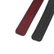 Фіксатори для стегон Liebe Seele Wine Red Thigh Cuffs S Size, натуральна шкіра, фото 6