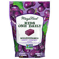 Мультивитамины для детей, вкус Винограда, MegaFood, 30 жевательных конфет
