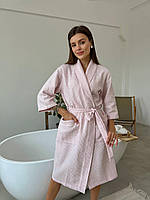 Топ! Жіночий халат-шаль COSY Ланцюжок ніжно-рожевий