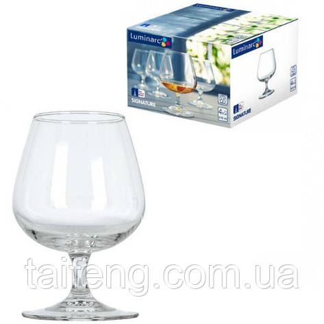 Набір келихів Luminarc Signature 410 мл для коньяку 4 шт 2934 LUM, фото 1