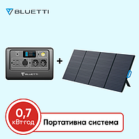 Комплект портативної системи накопичення + ФЕМ Bluetti