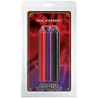 БДСМ свічки низькотемпературні Doc Johnson Japanese Drip Candles - 3 Pack Multi-Colored