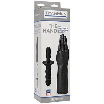 Рука для фістінга Doc Johnson Titanmen The Hand with Vac-U-Lock Compatible Handle, діаметр 6,9см, фото 2