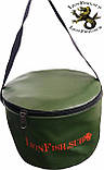 Сумка - Відро LionFish.sub для підгодовування 5 л з кришкою на блискавці і ручкою ПВХ, фото 8