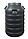 Бочка пластикова технічна 80 л чорна бідон широка горловина-бочка для води, фото 2