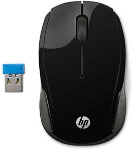 Мишка бездротова HP 200 Black Wireless Mouse, 3 кн., 1000 dpi, Black