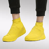 Бахіли (розмір M) латексні водонепроникні на взуття. Жовті