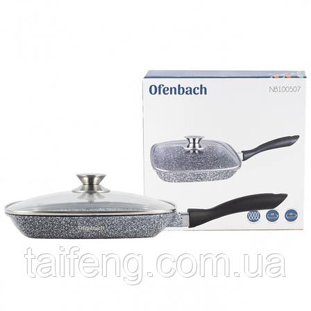 Сковорода-гриль Ofenbach d-28 см з кришкою з антипригарним покриттям 100507, фото 1