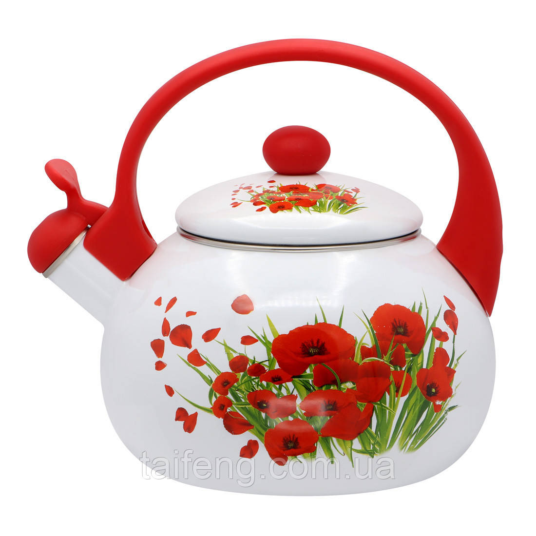 Чайник емальований Zauberg "Маки" 2,2 л для плити (41/L)