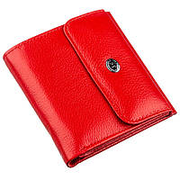 Маленький кошелек женский кожаный красный ST Leather 18918