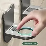 Настінний самоклейний тримач для дозатора рідкого мила гелю для мийних засобів пластиковий, фото 5