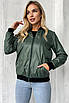Куртка жіноча зеленого кольору 172469T Безкоштовна доставка, фото 2