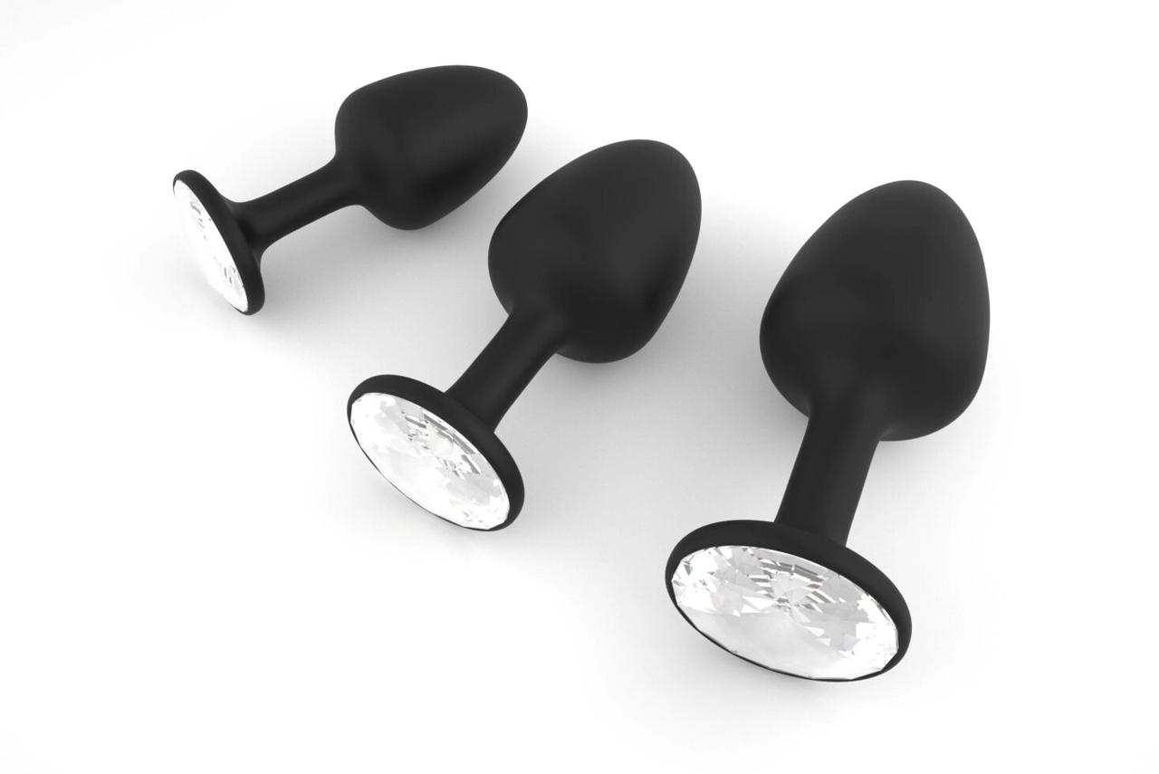 Анальна пробка Dorcel Geisha Plug Diamond L з кулькою всередині створює вібрації, макс. діаметр 4 див