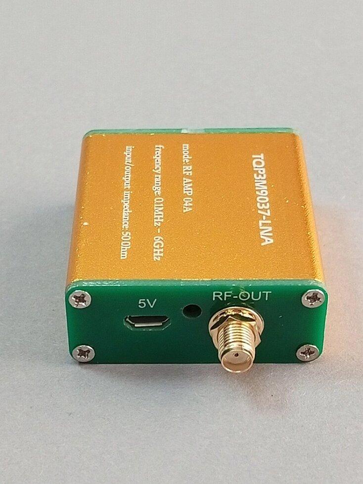 Усилитель LNA 0.1 МГц-6 ГГц 20 дБ с аккумулятором внутри, предусилитель ...