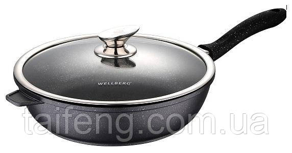 Сковорода з кришкою d-28х7,5 см Wellberg WB-3290