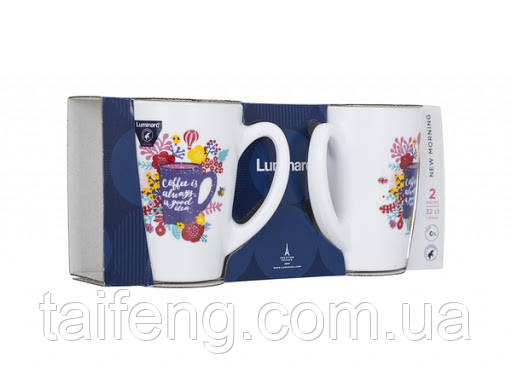 Набор кружок 320 мл Luminarc NEW MORNING COFFE IS ALWAYS A GOOD IDEA 2 шт 5148P LUM