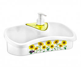 Органайзер для мийки з дозатором для мийного засобу Соняшник Irak Plastik TE-500